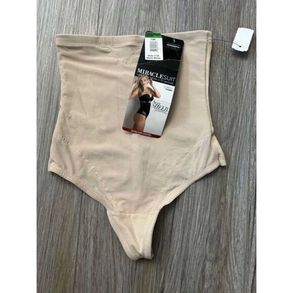 Miraclesuit 2778 Sheer Extra Firm Shaping High Waist Thong, L (Women's‎ 12-14)